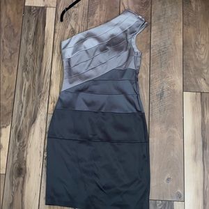 Jax Asymmetrical Ombré Grey Dress
